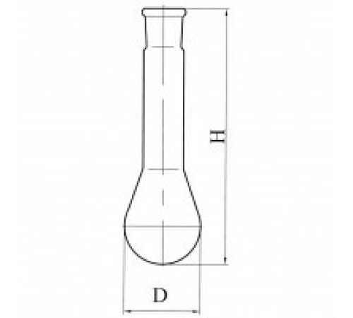 Колба Къельдаля со шлифом 1-100-19/26, ТС